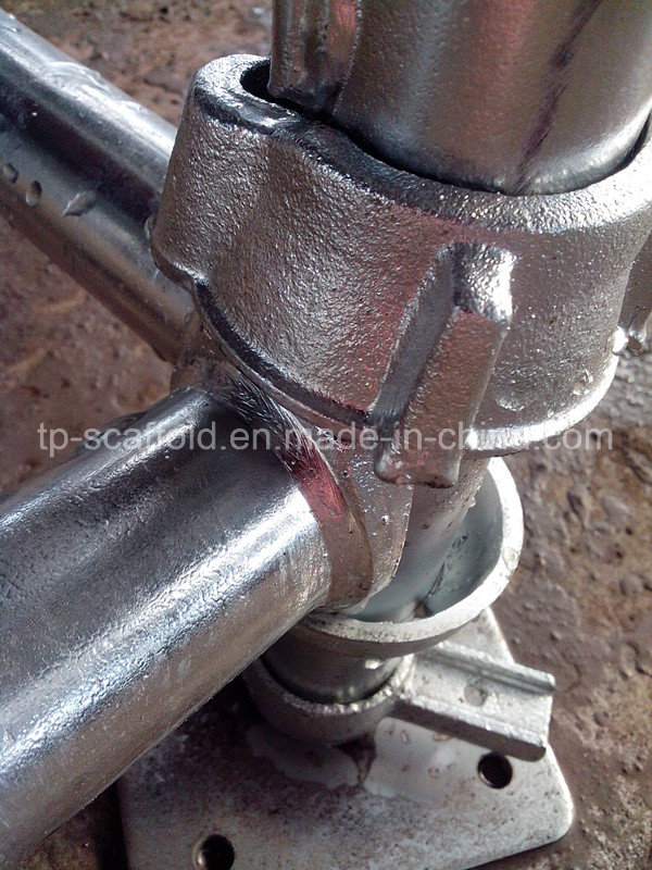溶融亜鉛めっき耐久性のある安全なカップロック足場システム標準/垂直